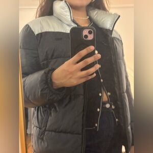 Levi's Black and Gray Puffer Jacket